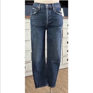 Anthropologie Agolde Riley High Rise Straight Crop Jeans Size 26